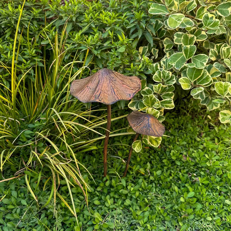 Retro Metal Mushroom Ornament