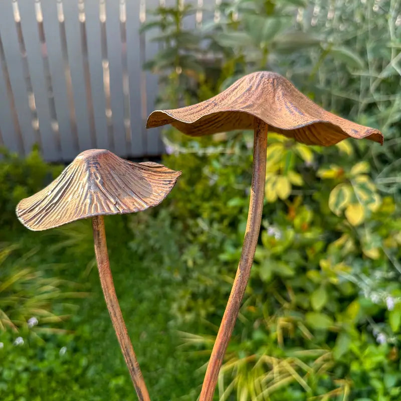 Retro Metal Mushroom Ornament
