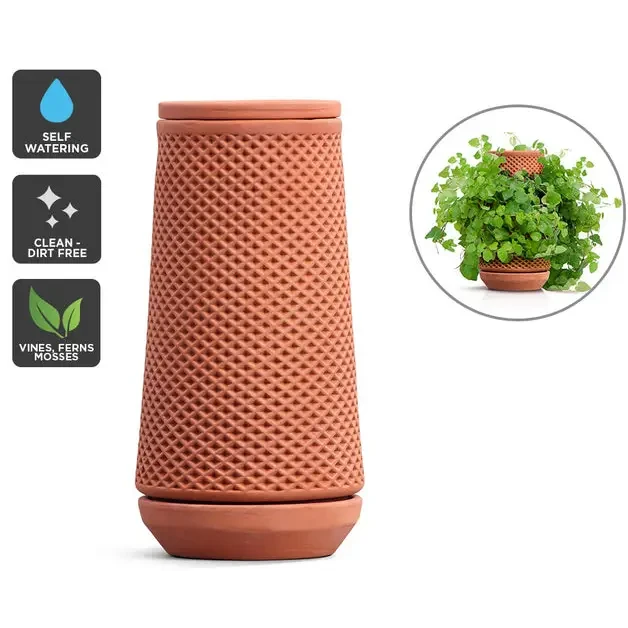 Certa Self-Watering Terracotta Ceramic Planter